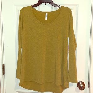 Yellow LuLaRoe Comfy Stretchy Long Sleeve Top